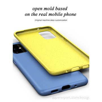 Natural Wheat Straw Eco-Friendly Material TPU phone case for Samsung S20